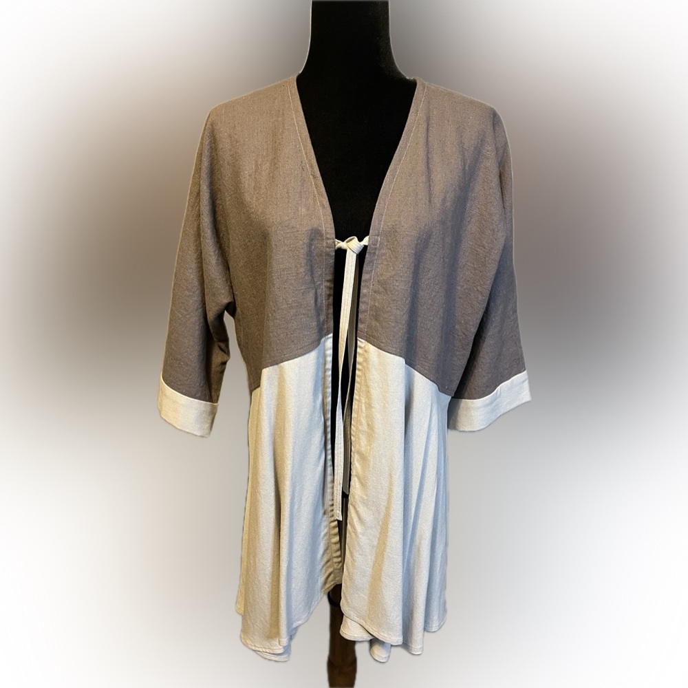 Handmade Color-Block Kimono Jacket size OS